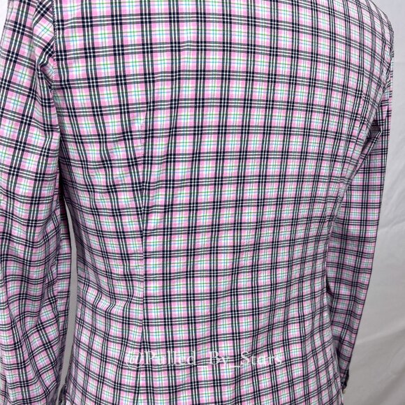 LILLY PULITZER Multicolor Plaid Long-Sleeve Ruffle Button-Front Shirt - Size 8 - Picture 7 of 16